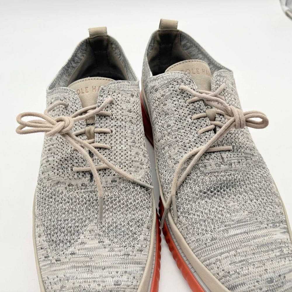 Cole Haan 2.Zerogrand Stitchlite Oxford Shoes Mens 13M Gray Orange Lace Up